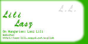 lili lasz business card